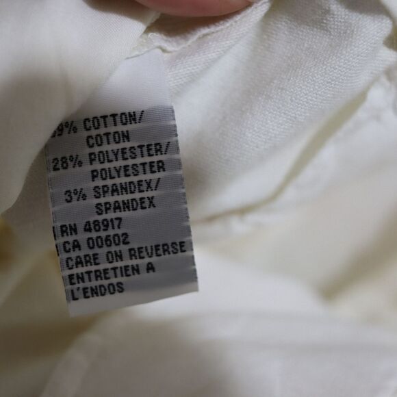 Calvin Klein White Corduroy Jean's Wide Leg 10 - Picture 14 of 14